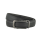Levoon Textured Black Leather Belt for Men with Classic buckle