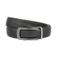 Levoon Textured Black Leather Belt for Men with Classic buckle