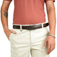 Levoon Textured Dark Brown Leather Belt for Men with Classic buckle