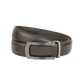 Levoon Textured Dark Brown Leather Belt for Men with Classic buckle