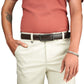 Levoon Textured Dark Brown Leather Belt for Men with Classic buckle